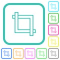 Crop tool vivid colored flat icons Royalty Free Stock Photo