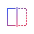 Crop video length pixel perfect gradient linear ui icon
