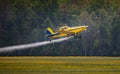 Cropduster airplane in action at Reelfoot lake state park in Tennessee