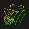 Cropland gradient vector icon for dark theme Royalty Free Stock Photo