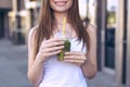 Cropped close up photo of tasty fresh iced cold cool with lemon Royalty Free Stock Photo