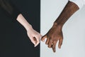 cropped image of african american boyfriend and girlfriend Royalty Free Stock Photo