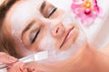 Beautician Applying Mask On Customer\'s Face At Salon