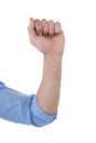 Cropped image of businessman showing fist Royalty Free Stock Photo