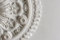 Cropped photograph of a Victorian ceiling rose Royalty Free Stock Photo