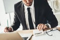 cropped shot of accountant using calculator Royalty Free Stock Photo