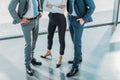 cropped shot of group of male and female business people