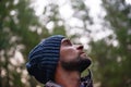 Beauty in nature to inspire the soul. Cropped shot of a handsome young male hiker in a forest. Royalty Free Stock Photo