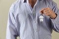 Cropped Shot Of Man Holding Keys