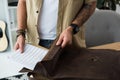 Musician putting music notebook into bag Royalty Free Stock Photo