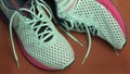 Cropped shot of trendy Asics NOOSA FF 2 shoes