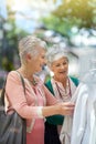 This is a great deal. Cropped shot of a two senior women out on a shopping spree. Royalty Free Stock Photo