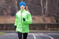 Cropped shot of a young woman running. Royalty Free Stock Photo