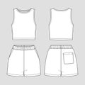 Cropped tank top and shorts Royalty Free Stock Photo