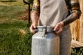 cropped view of adult farmer with Royalty Free Stock Photo