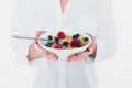 Cropped view of bowl of cereals Royalty Free Stock Photo