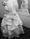 Reflection of bride in mirror Royalty Free Stock Photo