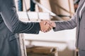 Cropped view of businesspeople shaking hands Royalty Free Stock Photo