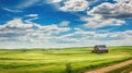 crops farm scene farm scene Royalty Free Stock Photo