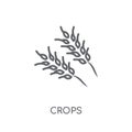 Crops linear icon. Modern outline Crops logo concept on white ba Royalty Free Stock Photo