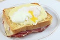 Croque madame horizontal Royalty Free Stock Photo