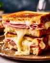 Croque Monsieur is a classic French grilled sandwich