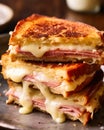 Croque Monsieur is a classic French grilled sandwich