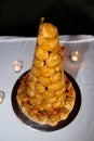 Croquembouche Pastry and Caramel Desert