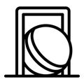 Croquet ball gate icon, outline style Royalty Free Stock Photo