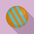 Croquet ball icon, flat style Royalty Free Stock Photo