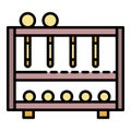 Croquet equipment icon color outline vector Royalty Free Stock Photo