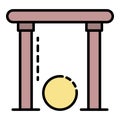 Croquet gate icon color outline vector Royalty Free Stock Photo