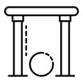 Croquet gate icon, outline style Royalty Free Stock Photo