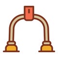 Croquet gate icon, outline style Royalty Free Stock Photo