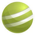 Croquet green ball icon, cartoon style Royalty Free Stock Photo