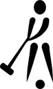 Croquet Icon player Royalty Free Stock Photo