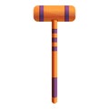 Croquet mallet icon, cartoon style Royalty Free Stock Photo