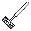 Croquet mallet icon, outline style Royalty Free Stock Photo