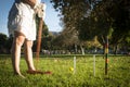 Croquet in the Park Royalty Free Stock Photo