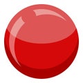 Croquet red ball icon, isometric style Royalty Free Stock Photo