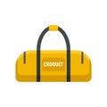 Croquet sport bag icon, flat style Royalty Free Stock Photo