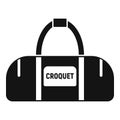 Croquet sport bag icon, simple style Royalty Free Stock Photo