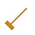 Croquet wood mallet icon, flat style Royalty Free Stock Photo