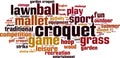 Croquet word cloud Royalty Free Stock Photo