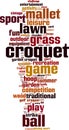 Croquet word cloud Royalty Free Stock Photo