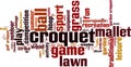 Croquet word cloud Royalty Free Stock Photo