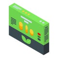 Croquette box icon isometric vector. Food snack