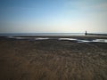 CROSBY BEACH . Liverpool Royalty Free Stock Photo