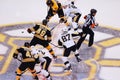 Crosby and Krejci face-off (NHL Hockey) Royalty Free Stock Photo