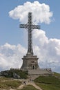 Tourists visiting Heroes Cross on Caraiman peak